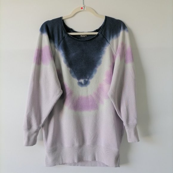 Aerie Womens Multicolor Long Sleeve Crew Neck Tie Dye Sweatshirts Top Size SX - Picture 1 of 7